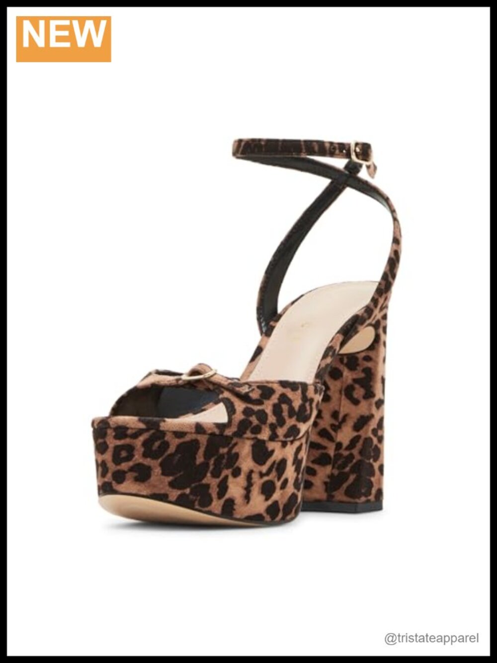 Women's Platform Heeled Sandals with Ankle Strap Closure and Block Heel